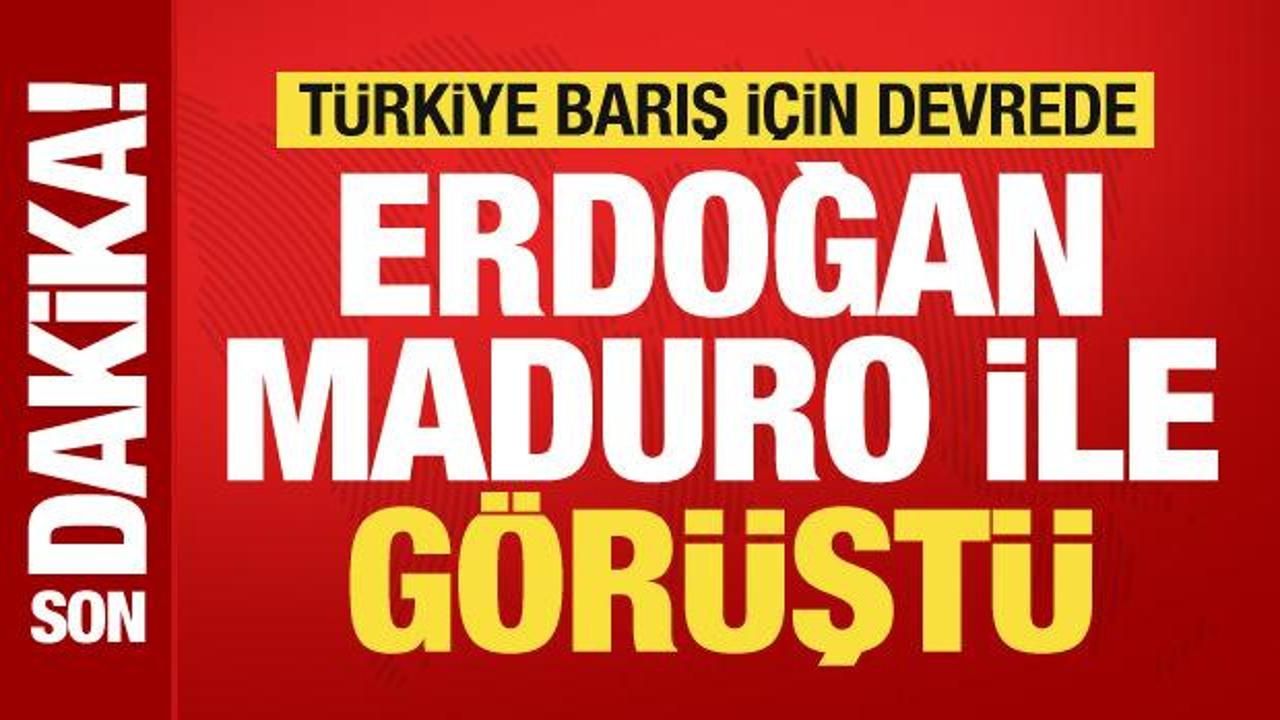 Türkiye devrede! Cumhurbaşkanı Erdoğan Maduro ile görüştü